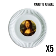 Pack de 5 assiettes jetable Mona Lisa