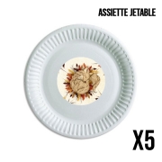 Pack de 5 assiettes jetable Night Fall