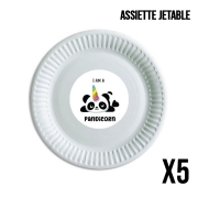 Pack de 5 assiettes jetable Panda x Licorne Means Pandicorn