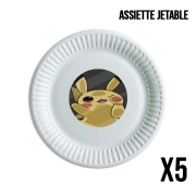 Pack de 5 assiettes jetable Pikachu Lockscreen