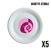 Pack de 5 assiettes jetable PRETTY IN PINK