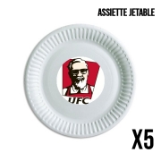 Pack de 5 assiettes jetable UFC x KFC