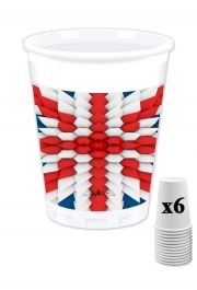 Pack de 6 Gobelets 3D Poly Union Jack London flag