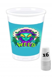 Pack de 6 Gobelets Alien smoking cannabis cbd