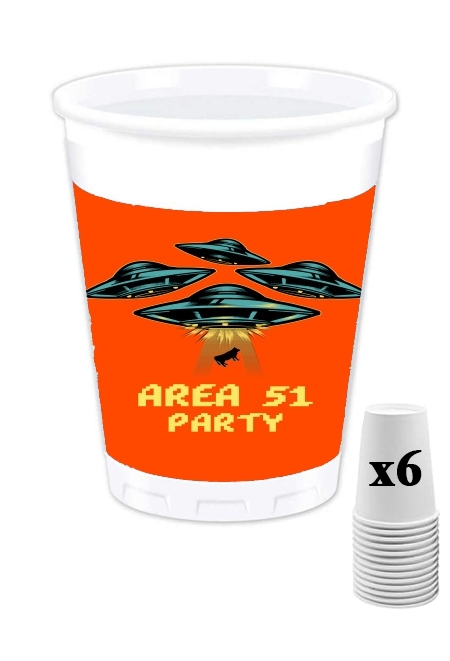 Pack de 6 Gobelets Area 51 Alien Party
