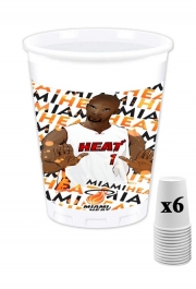 Pack de 6 Gobelets Basketball Stars: Chris Bosh - Miami Heat