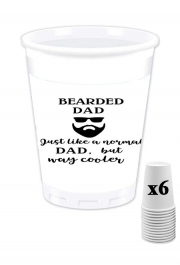 Pack de 6 Gobelets Bearded Dad Just like a normal dad but Cooler