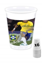 Pack de 6 Gobelets Brazil Foot 2014