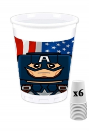 Pack de 6 Gobelets Bricks Captain America