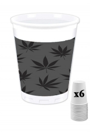 Pack de 6 Gobelets Feuille de cannabis Pattern