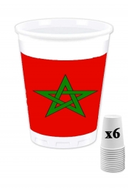 Pack de 6 Gobelets Drapeau Maroc