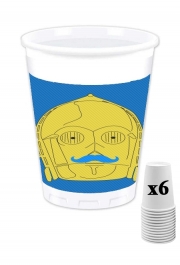Pack de 6 Gobelets Droid Moustache