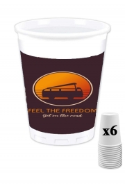Pack de 6 Gobelets Feel The freedom on the road