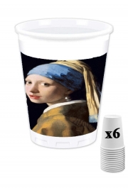 Pack de 6 Gobelets Girl with a Pearl Earring