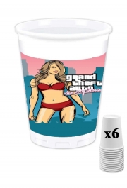 Pack de 6 Gobelets GTA collection: Bikini Girl Miami Beach