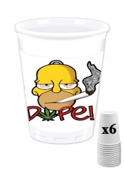 Pack de 6 Gobelets Homer Dope Weed Smoking Cannabis
