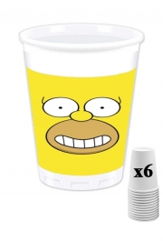 Pack de 6 Gobelets Homer Face