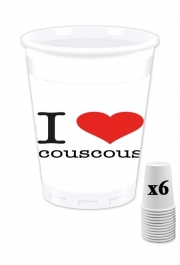 Pack de 6 Gobelets I love couscous - Plat Boulette