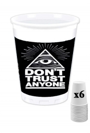 Pack de 6 Gobelets Illuminati Dont trust anyone