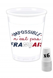 Pack de 6 Gobelets Impossible n'est pas Français