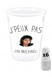 Pack de 6 Gobelets Je peux pas j'ai Michael Jackson