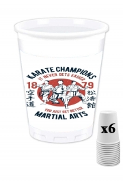Pack de 6 Gobelets Karate Champions Martial Arts