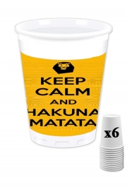 Pack de 6 Gobelets Keep Calm And Hakuna Matata