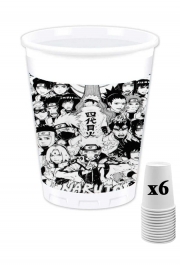 Pack de 6 Gobelets Naruto Black And White Art