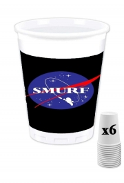 Pack de 6 Gobelets Nasa Parodie Smurfs in Space