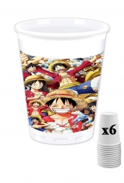 Pack de 6 Gobelets One Piece Luffy