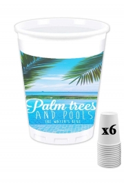 Pack de 6 Gobelets Palm Trees