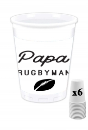 Pack de 6 Gobelets Papa Rugbyman