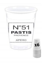 Pack de 6 Gobelets Pastis 51 Parfum Apéro