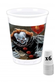Pack de 6 Gobelets Pennywise Ca Clown Red Ballon