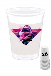 Pack de 6 Gobelets Requin violet