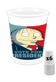 Pack de 6 Gobelets ralph wiggum vote for president