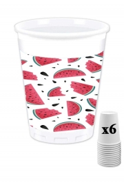 Pack de 6 Gobelets Summer pattern with watermelon