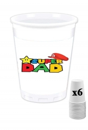 Pack de 6 Gobelets Super Dad Mario humour