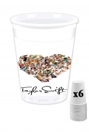 Pack de 6 Gobelets Taylor Swift Love Fan Collage signature