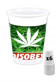 Pack de 6 Gobelets Weed Cannabis Disobey