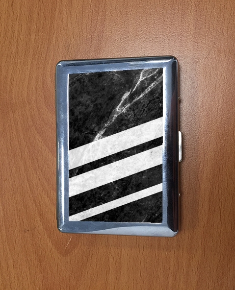 Porte Cigarette Black Striped Marble