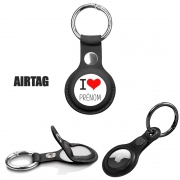 Porte clé Airtag - Protection I love Prénom - Personnalisable avec nom de ton choix