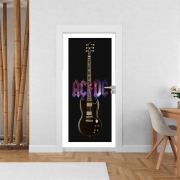 Poster de porte AcDc Guitare Gibson Angus