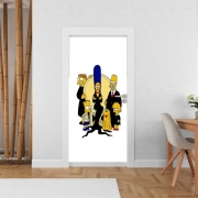 Poster de porte Famille Adams x Simpsons