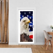 Poster de porte American Eagle and Flag