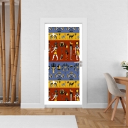 Poster de porte Ancient egyptian religion seamless pattern