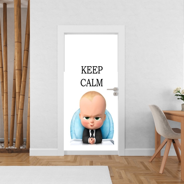 Poster de porte Baby Boss Keep CALM