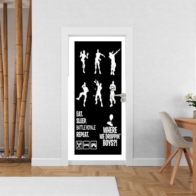 Poster de porte Battle Royal FN Eat Sleap Repeat Dance