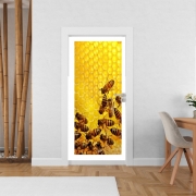 Poster de porte Abeille dans la ruche Miel