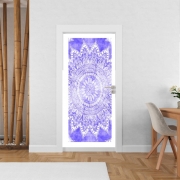 Poster de porte Bohemian Flower Mandala in purple